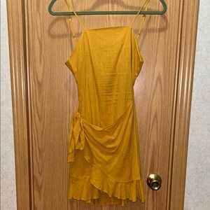 SHEIN Asymmetrical Yellow Dress